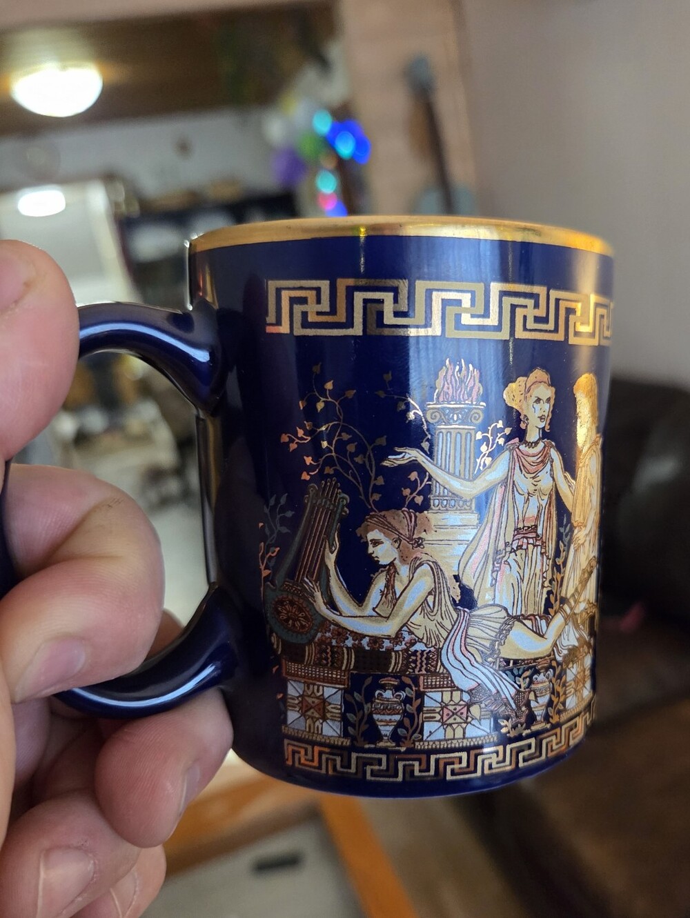 Hand Made In Greece 24k Gold Coffee Mug